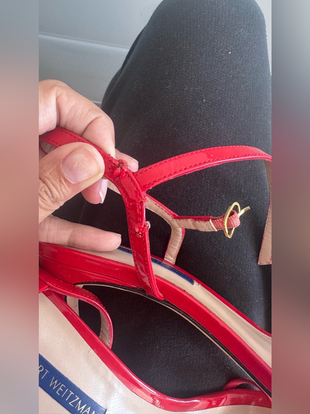 Stuart Weitzman Red Sandals 38,5 - Picture 4 of 5